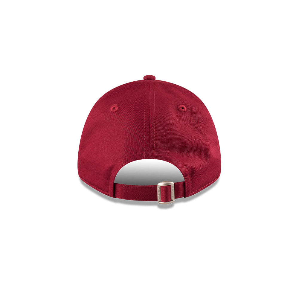 Brisbane Lions Youth Hat - AFL 2025 Badged Maroon OTC 9Forty Kids Strapback Cap - New Era
